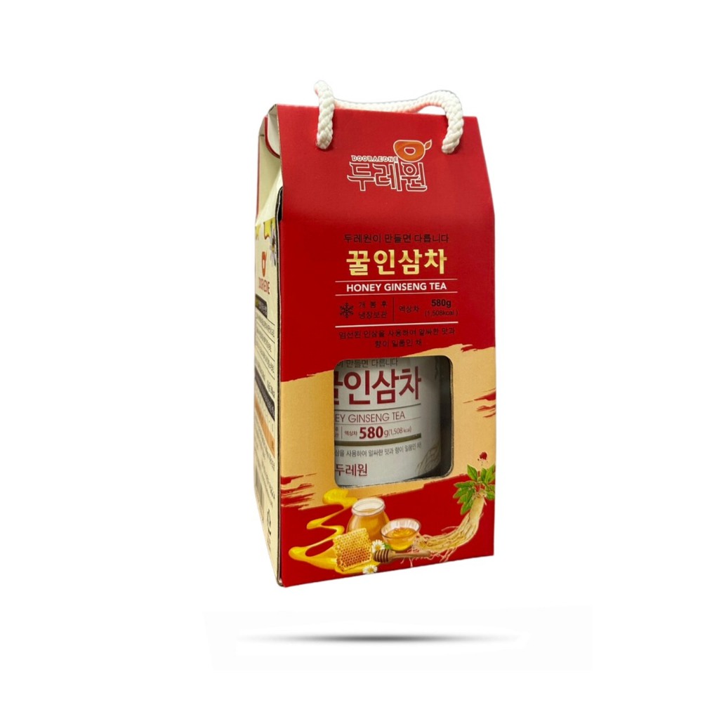 Sâm ngâm mật ong HONEY GINSENG TEA Hàn Quốc, sâm tươi ngâm mật ong - lọ 580g