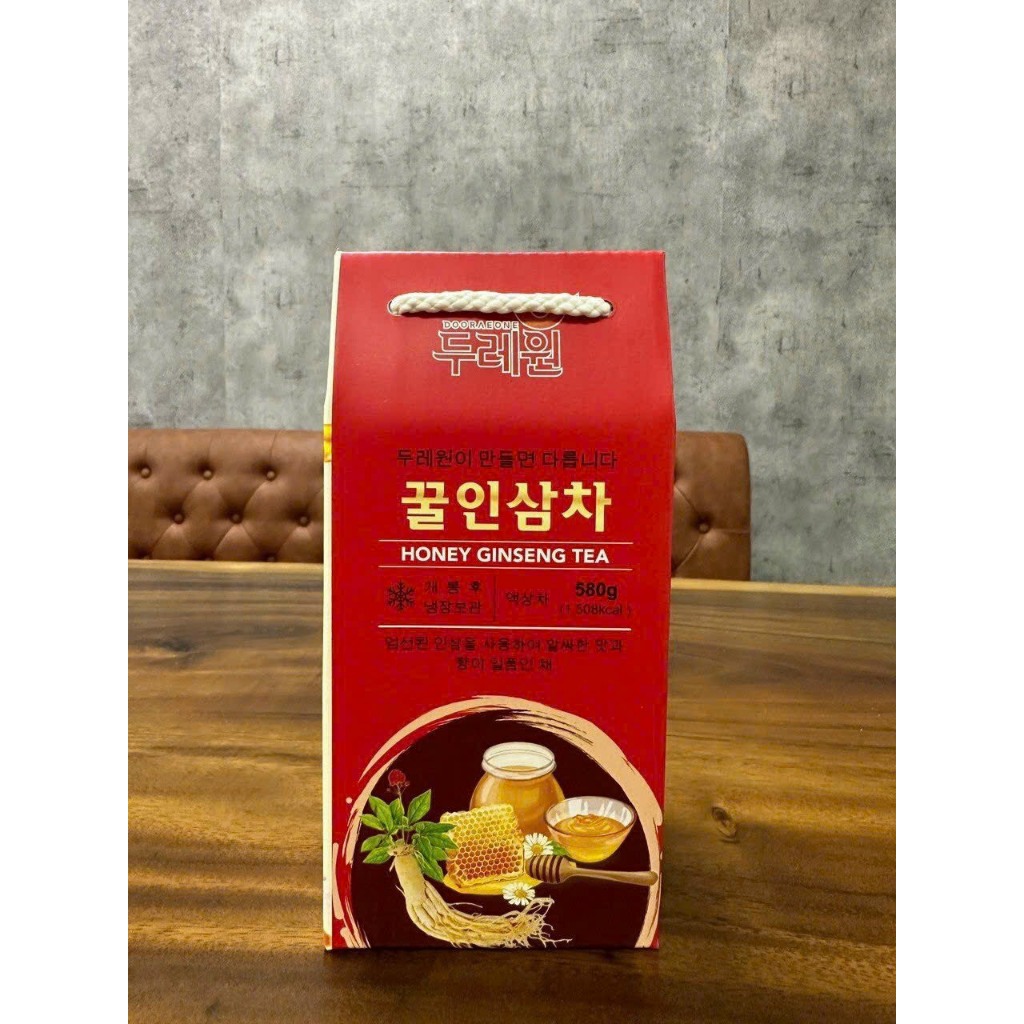 Sâm ngâm mật ong HONEY GINSENG TEA Hàn Quốc, sâm tươi ngâm mật ong - lọ 580g