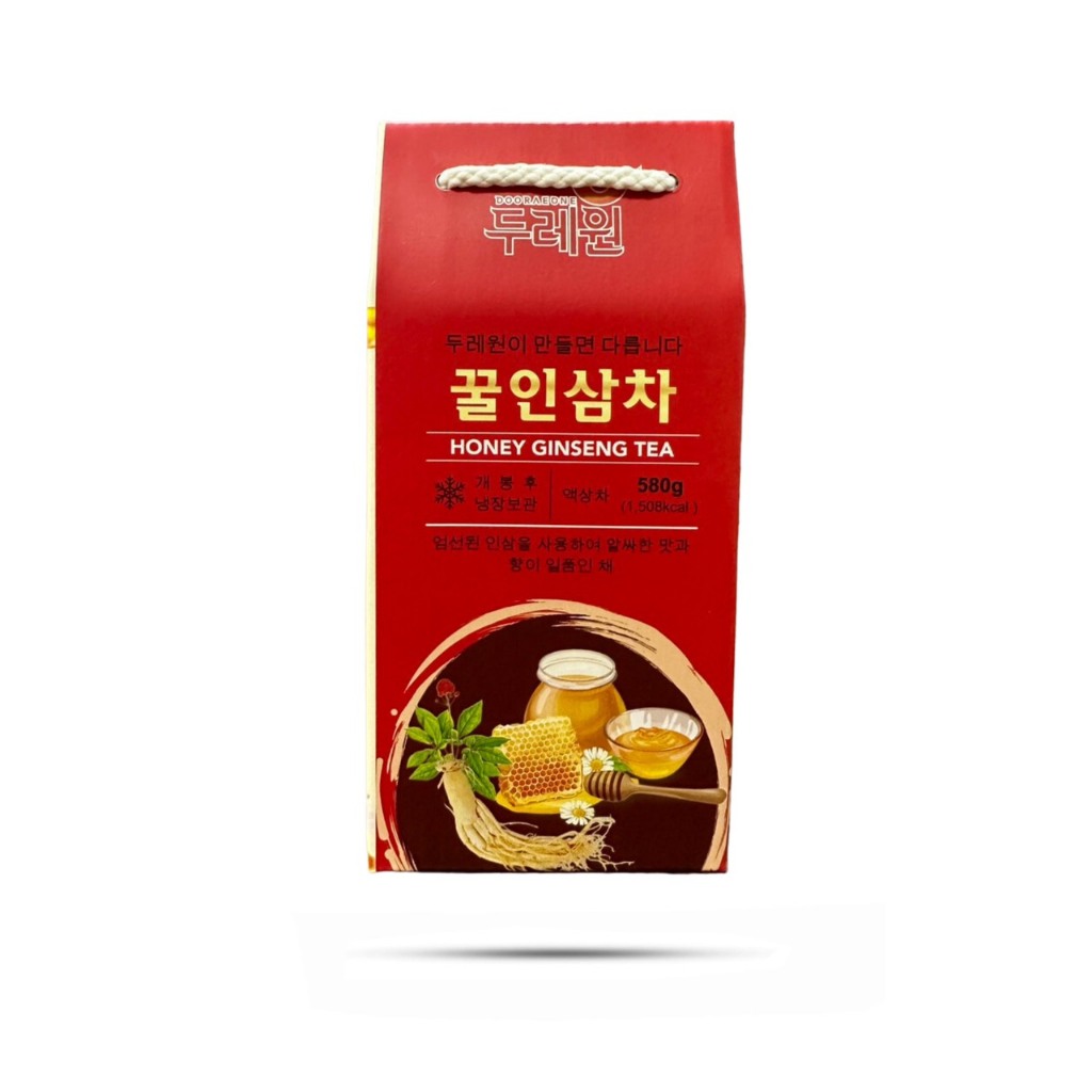 Sâm ngâm mật ong HONEY GINSENG TEA Hàn Quốc, sâm tươi ngâm mật ong - lọ 580g