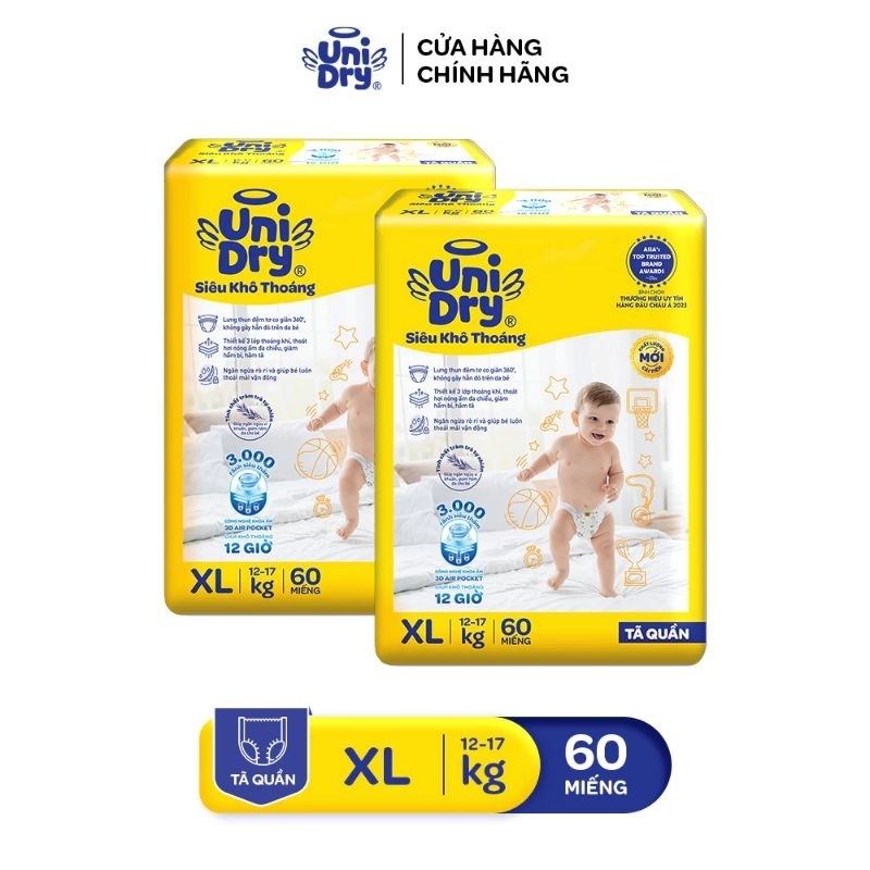 Combo 2 tã quần Unidry M76/L68/XL60/XXL54