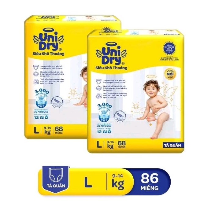 Combo 2 tã quần Unidry M74/L68/XL60/XXL54