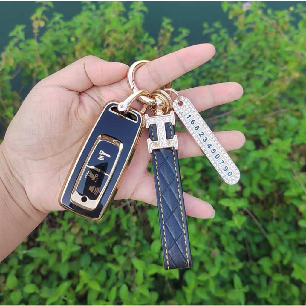 Bọc chìa khóa xe máy Honda 2 Nút Mạ Vàng xe Vision, Lead, SH, SHmode, PCX , Air Blade - Ốp Chìa Khóa xe máy Honda