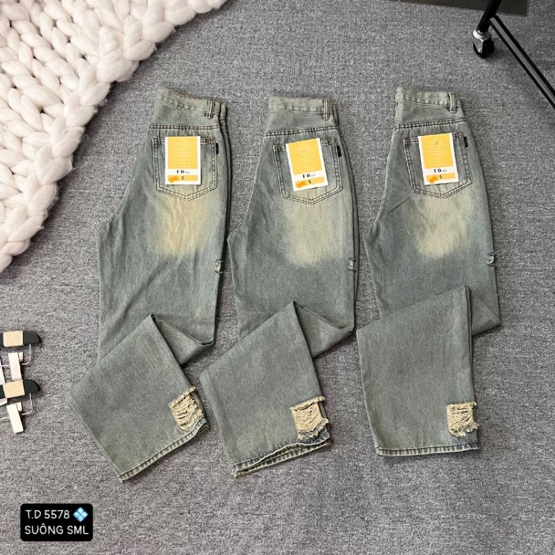 Quần suông rách kiểu