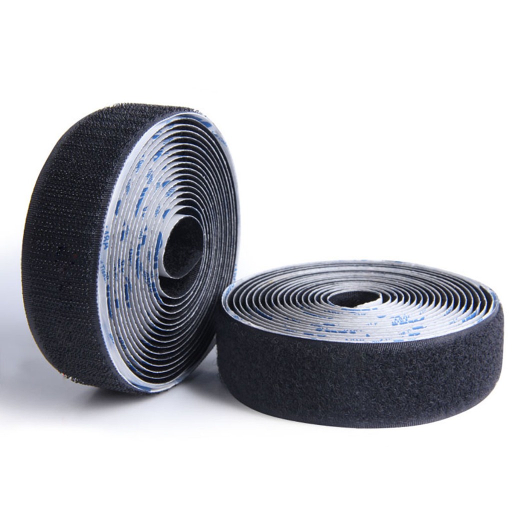 Dây quấn Băng gai Velcro có keo 3M, Băng gai tròn dính khóa nhám gai, miếng dán vải 2 mặt dán giày, túi xách, quần áo