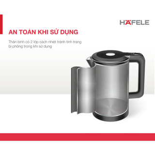 [Giao hỏa tốc HCM] Ấm đun siêu tốc Hafele HS-K1705DB 535.43.548| BH chính hãng 24 tháng