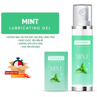 Gel bôi trơn Longrex gốc nước MINT hương bạc hà the mát giúp cuộc yêu bền bỉ, che tên kín đáo gói 7ml