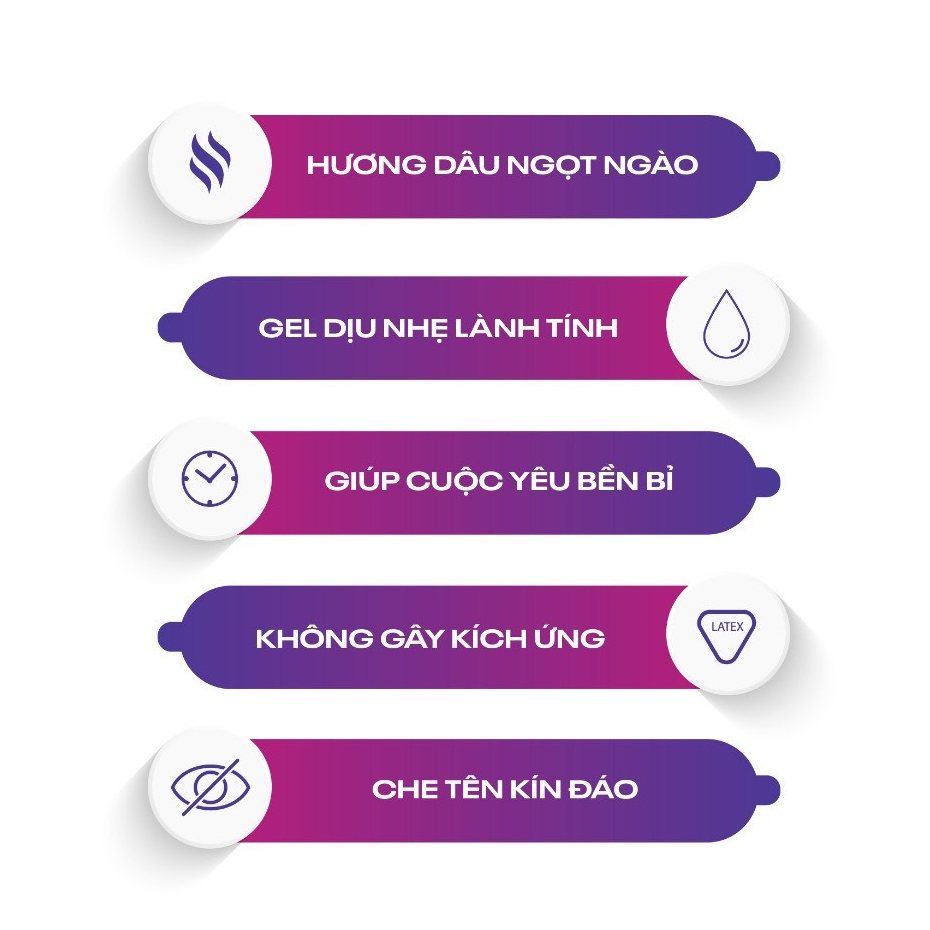 Gel bôi trơn Longrex gốc nước STRAWBERRY hương dâu tây ngọt ngào giúp cuộc yêu bền bỉ, che tên kín đáo