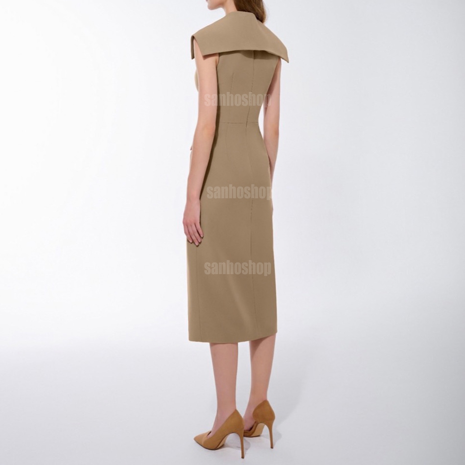 ĐẦM MIDI T3D PENCIL CAPE SHOULDER