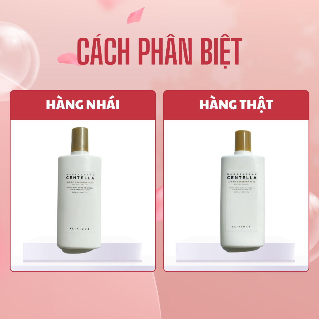 Kem Chống Nắng Nâng Tone Centella Skin1004 Madagascar Air-fit Suncream SPF50+ - Chống Nắng Cao Cấp Ẩm Mỏng Nhẹ PA 50ml