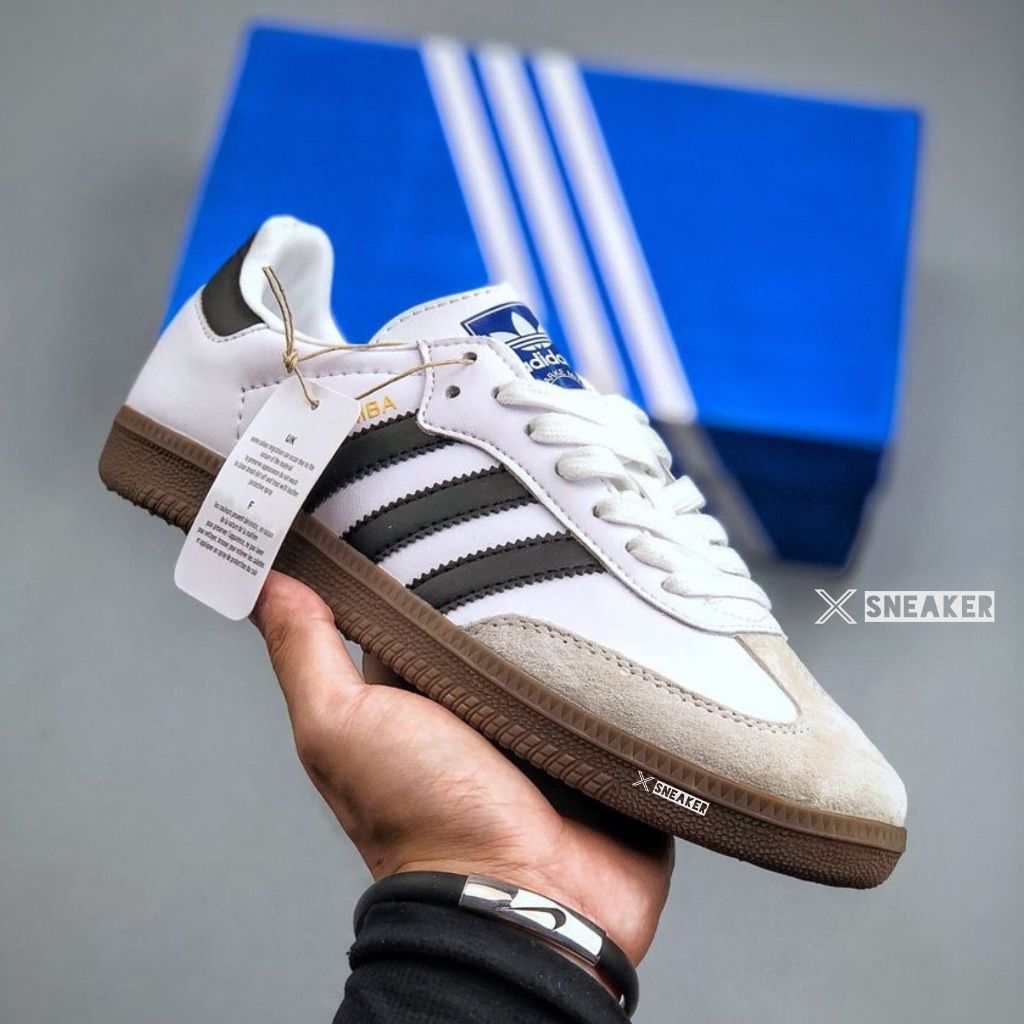 Giày Adidas Samba Classic White Nam Nữ Trắng, giày Samba bản cao cấp Trung Full Box Bil Phụ Kiện