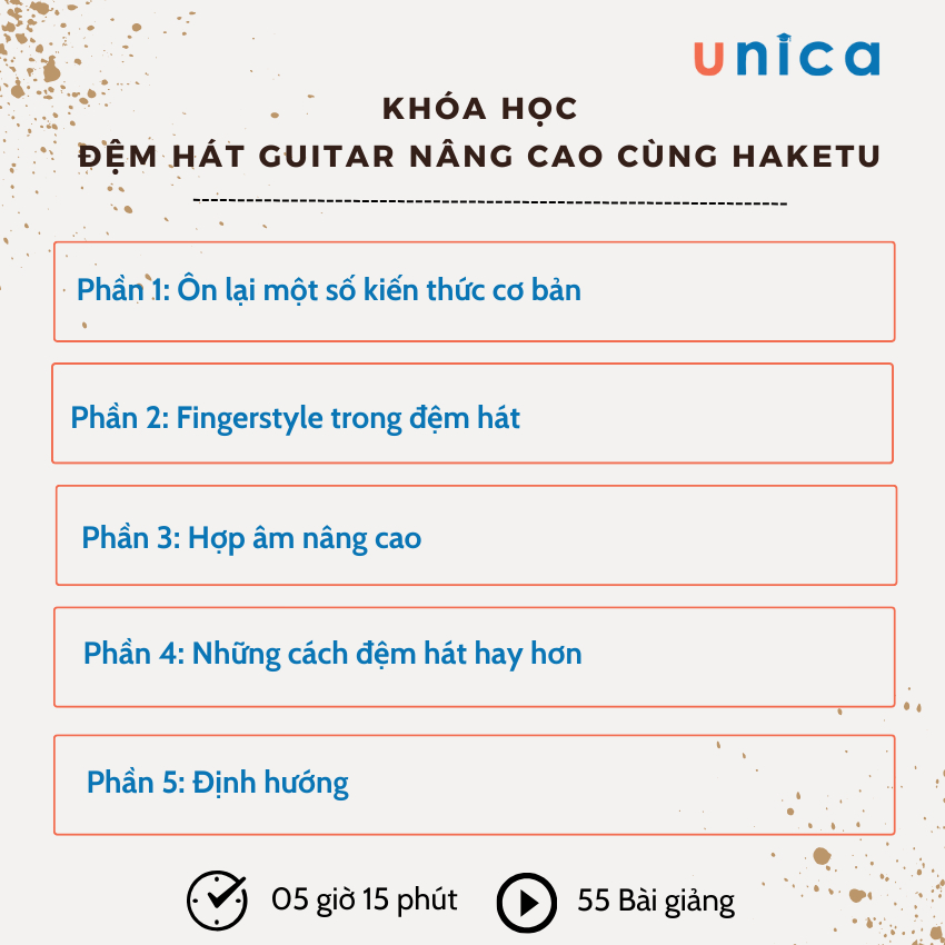 Khóa học guitar Unica đệm hát cơ bản và nâng cao cùng Haketu