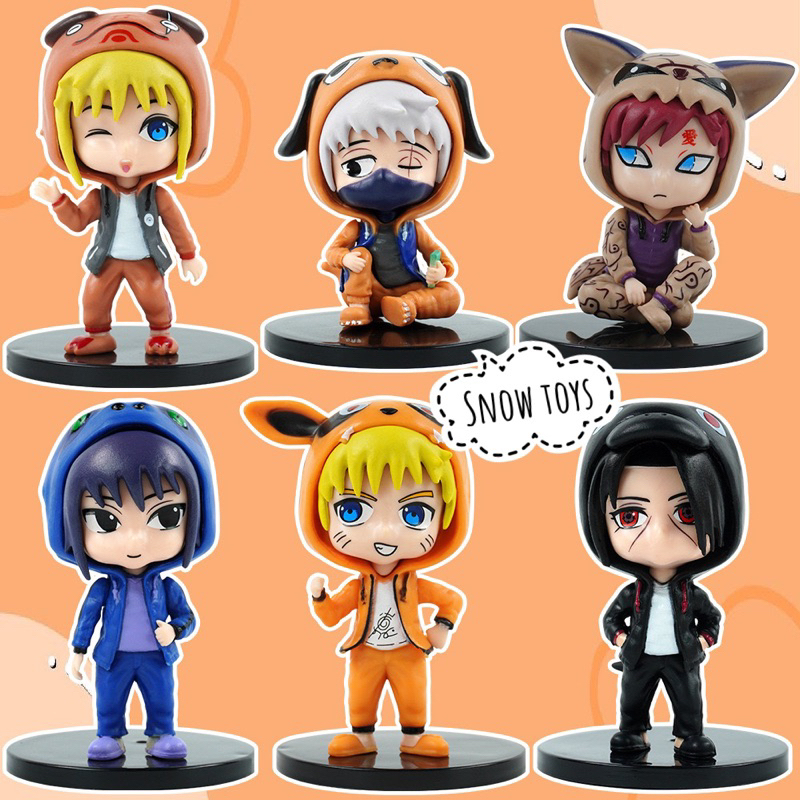 Mô hình Naruto - Uzumaki Naruto Minato Hatake Kakashi Uchiha Sasuke Gaara Itachi cosplay Vĩ thú linh thú các loài vật