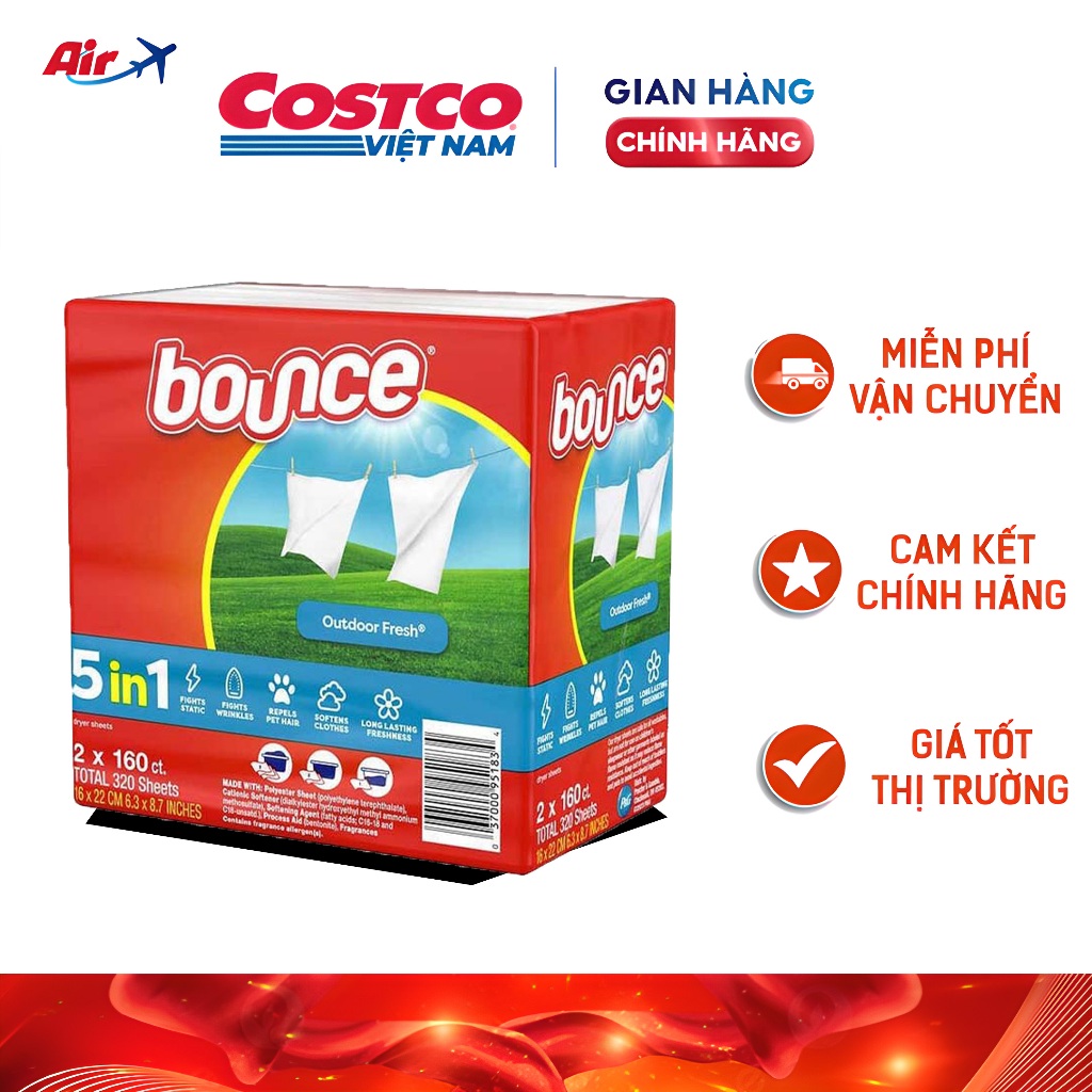 Giấy Thơm Quần Áo Bounce 5 In 1