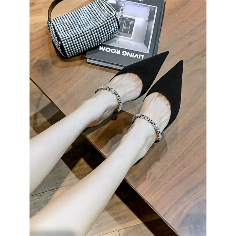 Giày sục mũi nhọn Alex chất lụa satin mềm sang trọng êm chân