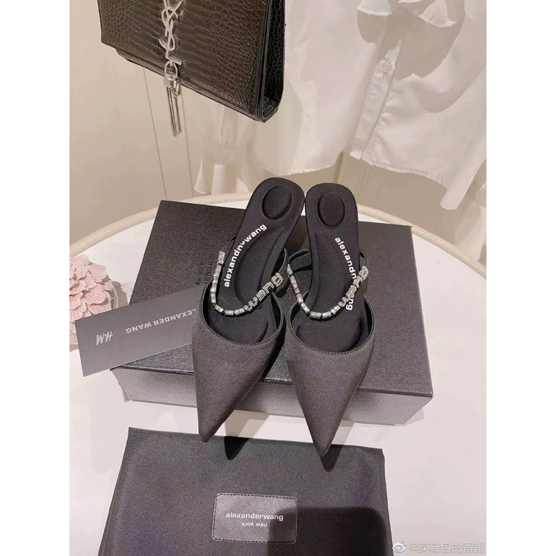 Giày sục mũi nhọn Alex chất lụa satin mềm sang trọng êm chân