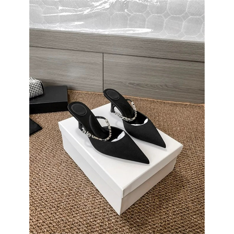 Giày sục mũi nhọn Alex chất lụa satin mềm sang trọng êm chân