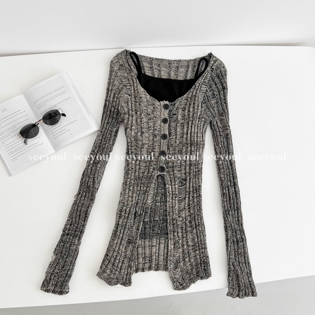 Set len xám kiểu muối tiêu-4539