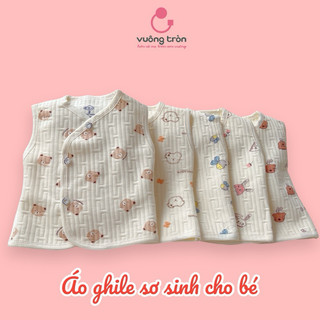 Áo gile cotton mỏng nhẹ cho bé sơ sinh
