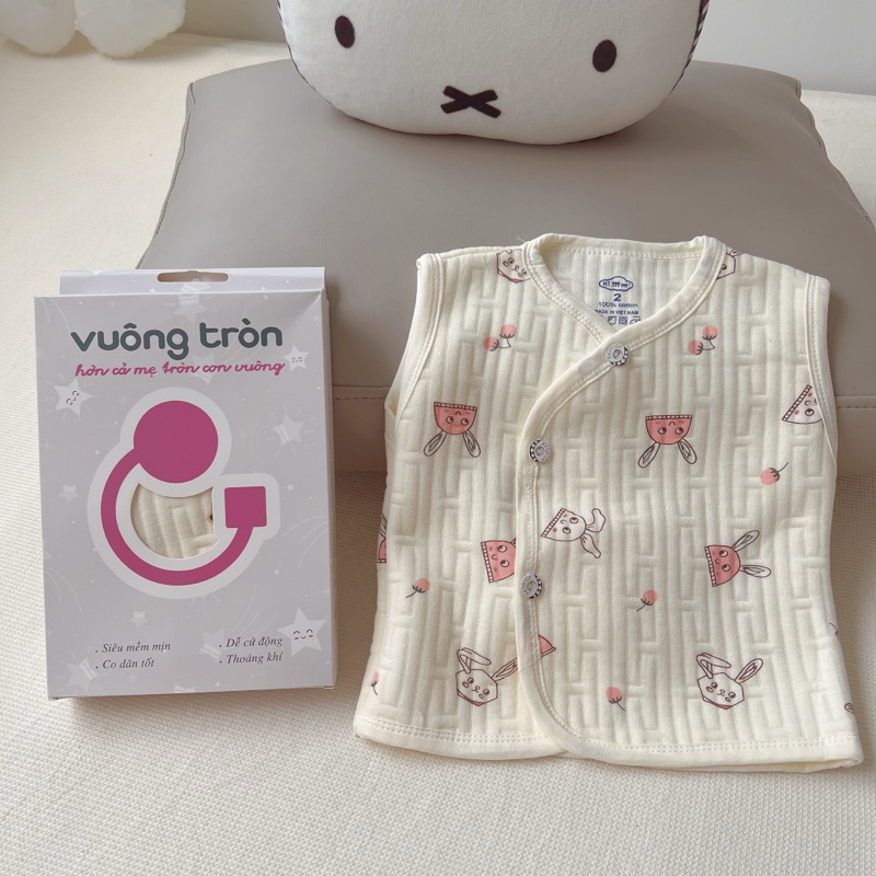 Áo gile cotton mỏng nhẹ cho bé sơ sinh