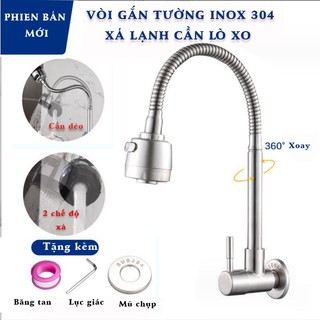 Vòi rửa bát gắn tường thương hiệu Richtree dòng xả lạnh đơn, chất liệu inox sus 304 thân xoay 360 độ dùng cho 1-2 chậu