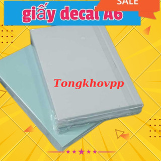 Giấy decal đế xanh a6 100 tờ/tập - đề can a6 đế xanh