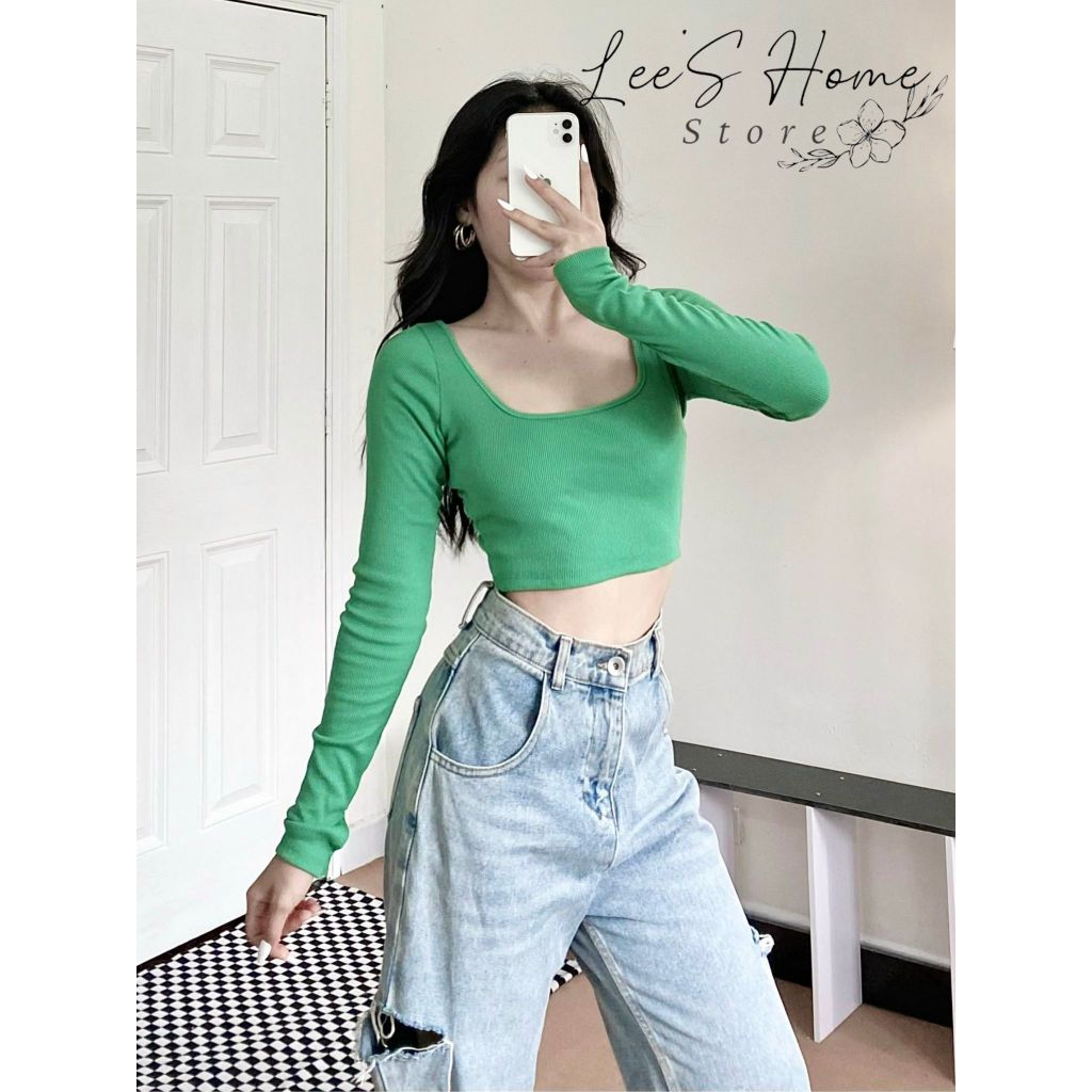 [Ảnh Thật - Xưởng Sỉ] Áo Croptop Dài Tay A029