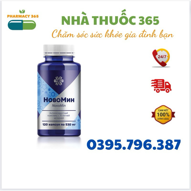 Viên uống chống oxy hoá hobomin, phục hồi tế bào khỏe mạnh Siberian Novomin Formula 4 – 120 viên