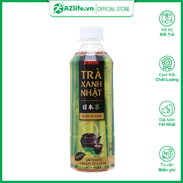 Trà xanh Nhật ít đường - chai 345ml