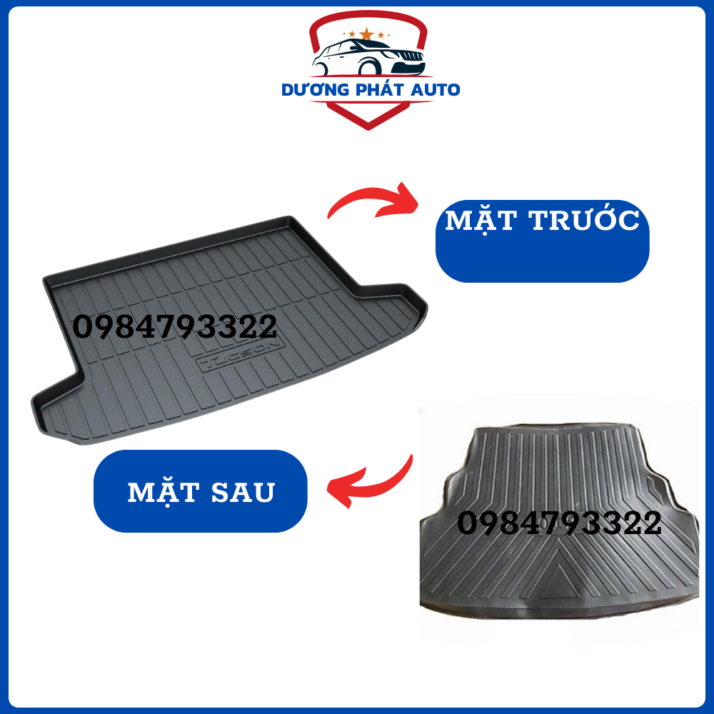 Lót cốp nhựa dẻo Xe Tucson đời 2016 2017 2018 2019 2020 2021- không mùi, không thấm nước