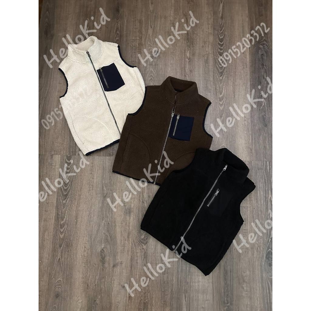 Áo gile lông cừu xuất Nhật cho bé