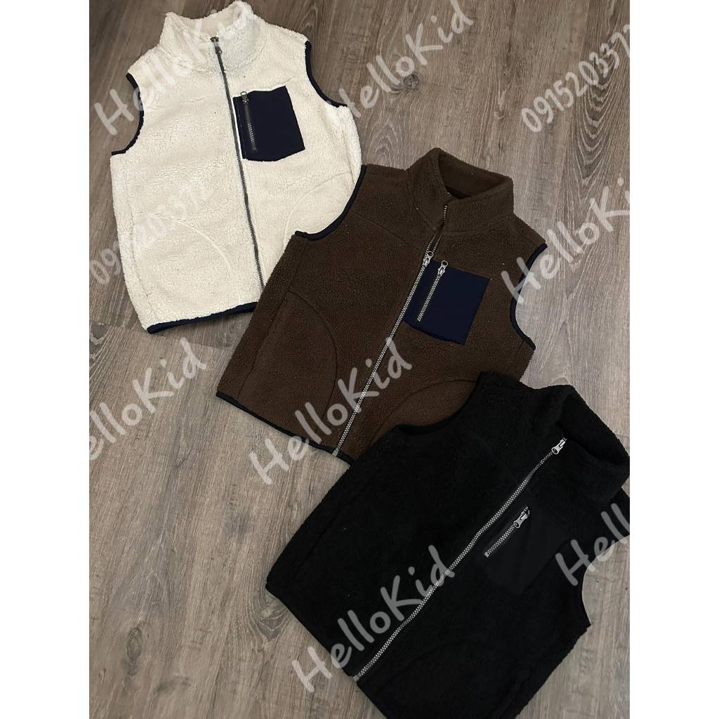 Áo gile lông cừu xuất Nhật cho bé