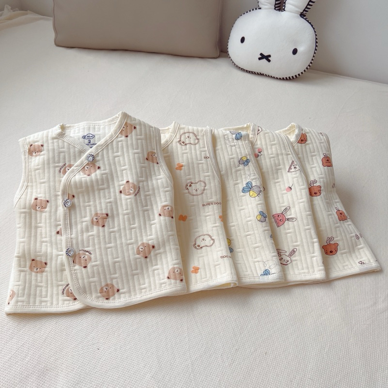 Áo gile cotton mỏng nhẹ cho bé sơ sinh