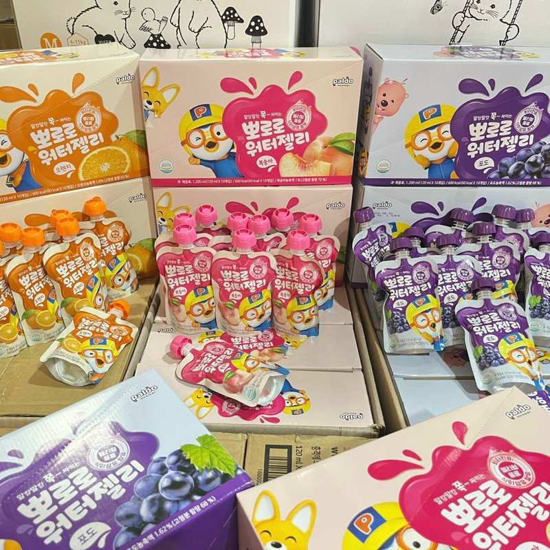 THẠCH TRÁI CÂY PALDO  PORORO HÀN QUỐC CHO BÉ