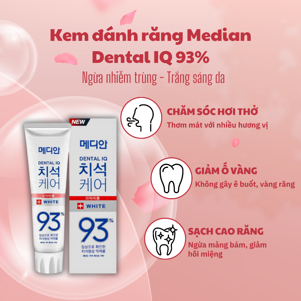 Median Dental IQ Tartar Protection Toothpaste - Kem Đánh Răng Loại Bỏ Mảng Bám - Kem Đánh Răng Hàn Quốc Ngừa Sâu Răng