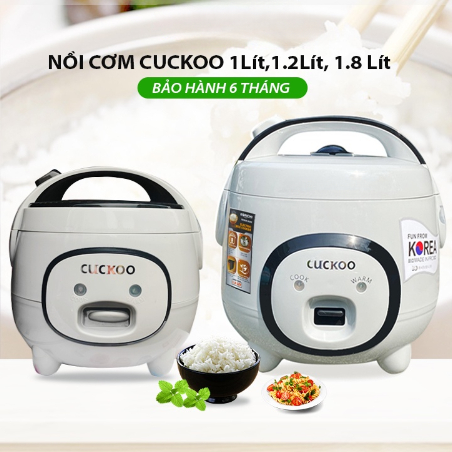 Nồi cơm điện mini đa năng CUCKOO nắp gài hình heo dễ thương, dung tích 1L2 - 1L8, công suất 700W giữ ấm thông minh