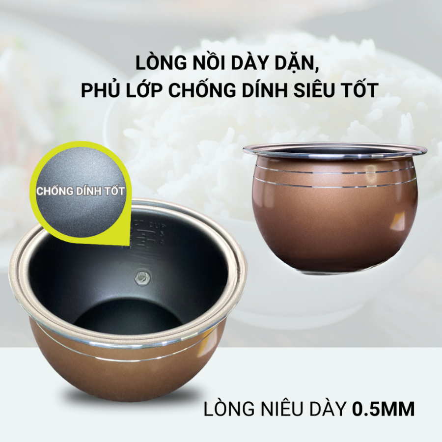 Nồi cơm điện mini đa năng CUCKOO nắp gài hình heo dễ thương, dung tích 1L2 - 1L8, công suất 700W giữ ấm thông minh