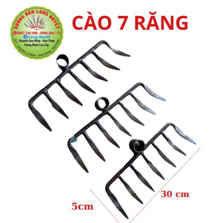 Cào 7 răng thép xoắn hàng loại 1 chuyên dùng cào cỏ cào đất làm ruộng