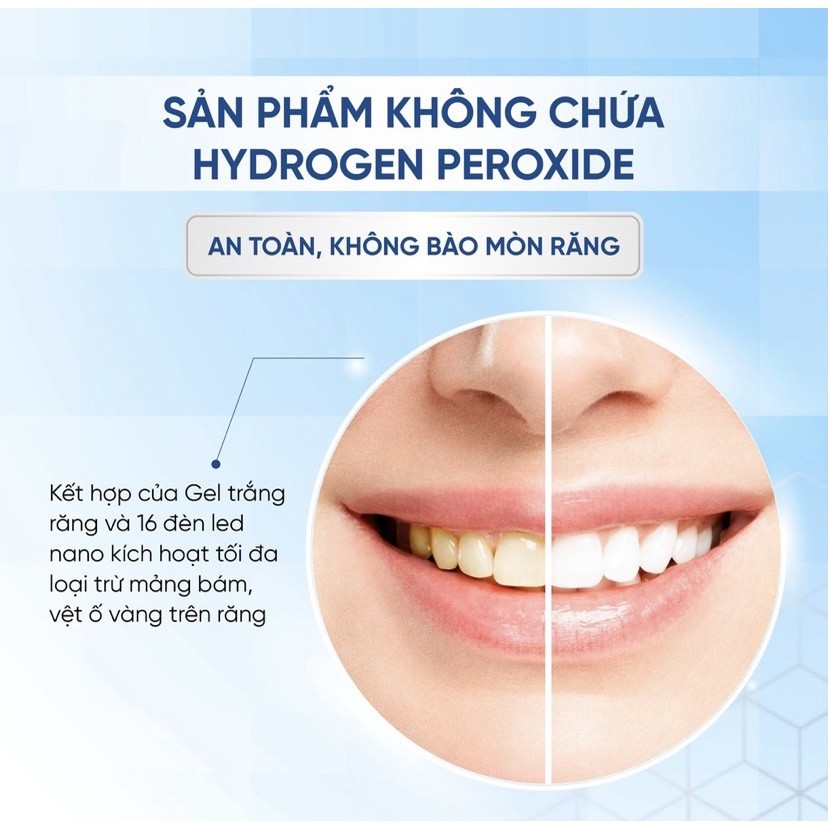 Máy làm trắng răng SMILEKIT SENSITVE S3/S5 kèm bút gel làm trắng răng, an toàn không chứa Hydrogen Peroxide, không ê ẩm