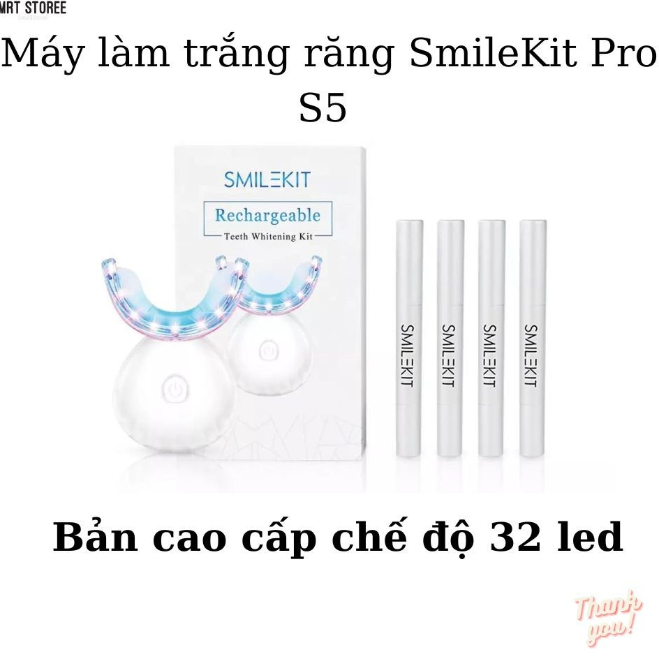 Máy làm trắng răng SMILEKIT SENSITVE S3/S5 kèm bút gel làm trắng răng, an toàn không chứa Hydrogen Peroxide, không ê ẩm