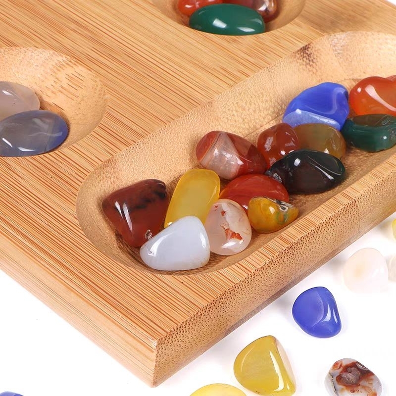 ‼️ ‼️  BỘ TRÒ CHƠI Ô ĂN QUAN hộp gỗ kèm đá