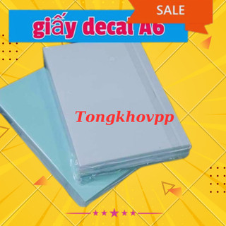 giấy decal đế xanh A6 - A5 - A4 (100 tờ/tập)- đề can bóc dính in tem , đơn hàng , phiếu giao hàng