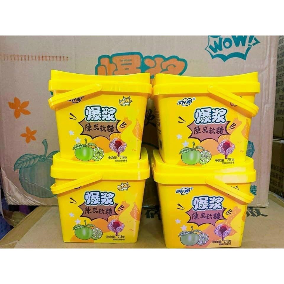 Kẹo dẻo ô mai mix xí muội HongKong, 1 xô kẹo dẻo hương xí muội chanh muối ngọt thanh chua nhẹ, dẻo dai