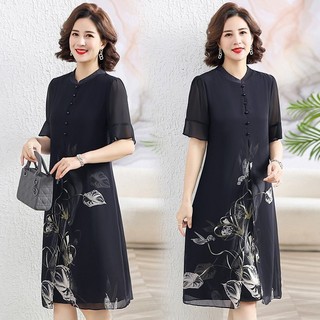Đầm trung niên, đầm suông tuổi trung niên, váy đầm tặng mẹ thời trang