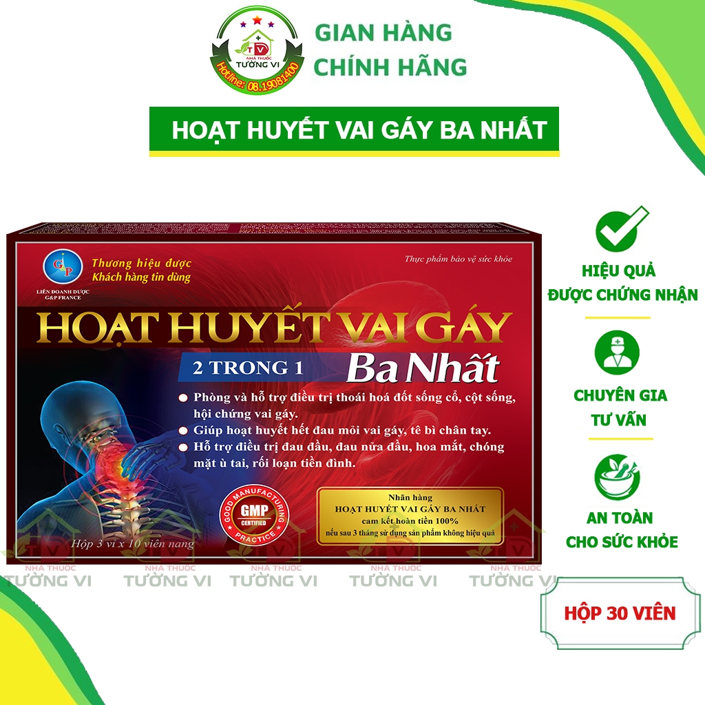 Hoạt Huyết Vai Gáy Ba Nhất - Giúp giảm đau mỏi đầu, vùng vai gáy, đau nhức xương khớp