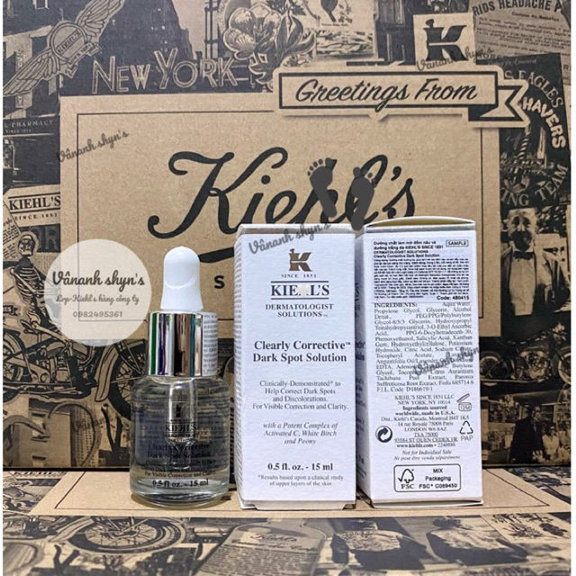 Serum làm sáng, mờ thâm, nám, tàn nhang K IE s Dark Spot 15ml Fullbox