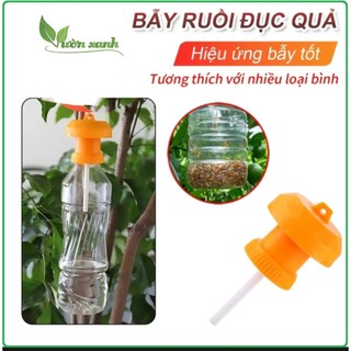 Nắp Bẫy ruồi đục trái thông minh, hiệu quả lắp chai aqua, lavie....-- bẫy ong vàng chích quả