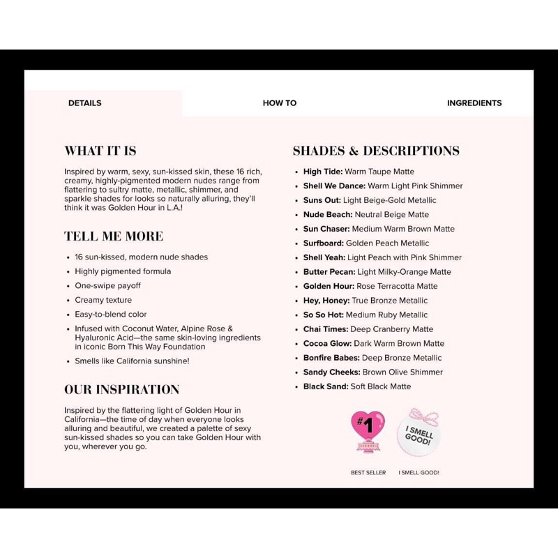 Bảng màu mắt TOO FACED Born This Way Sunset Stripped Eye Shadow Palette