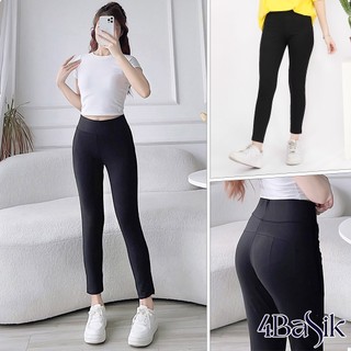 Quần legging nữ 4BASIK dài nâng mông lưng cạp cao giữ nhiệt leggin thun ôm bó vải dày dặn bigsize - QLG01