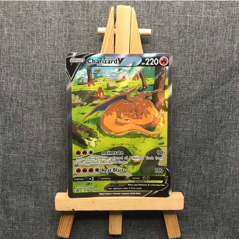 Thẻ hình Pokemon Charizard V SWSH260 - Bài lẻ Alternate Art Promo tiếng Anh chính hãng