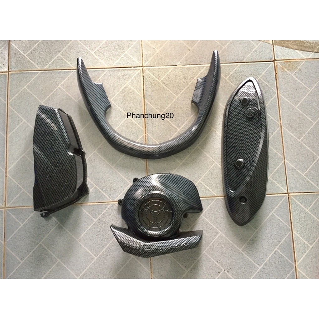 ỐP TAY DẮT  DÙNG CHO ĐỜI XE GRANDE 2019 2020 2021 2022 CACBON